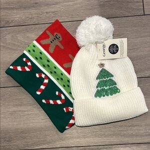 NEW 🆕 Christmas Festive Kids Hat and Neck Warmer Set - 4-6 years